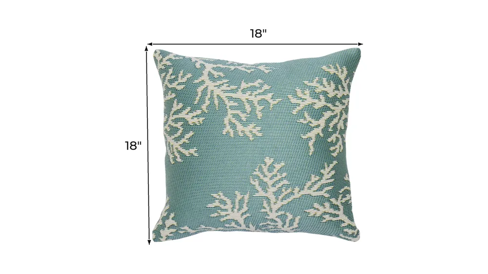 Marina Coral Edge Accent Pillow Dimensions