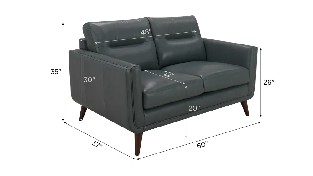 Bleeker Street Loveseat Dimensions