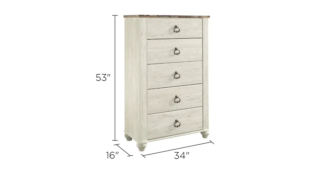 Collingwood Bedroom Chest Dimensions