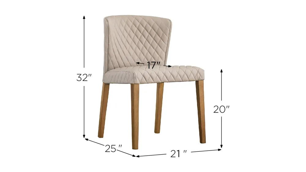 Albie Dining Chair: Set of 2 Dimensions