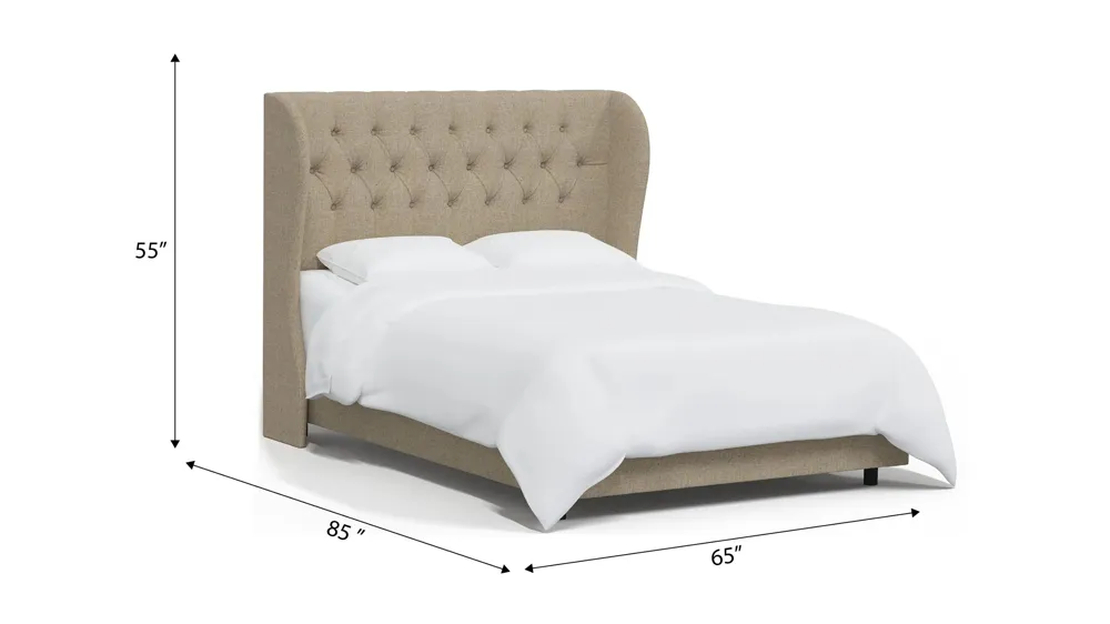 Thayer Wingback Bed Dimensions