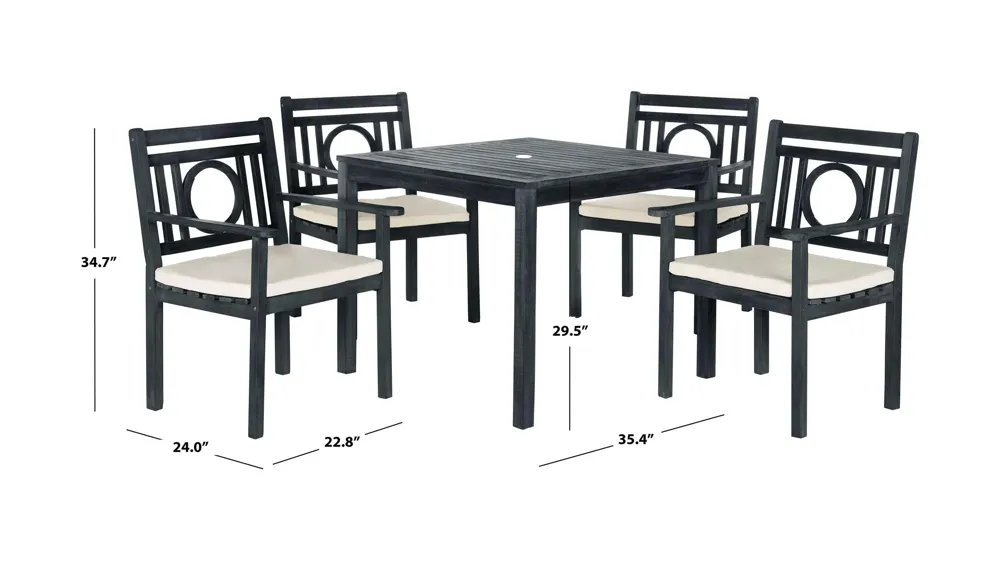 Danez 5-pc Dining Set Dimensions