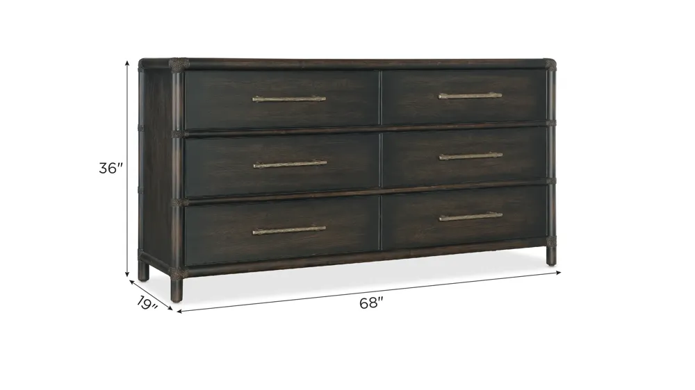 Retreat Pole Rattan Dresser Dimensions