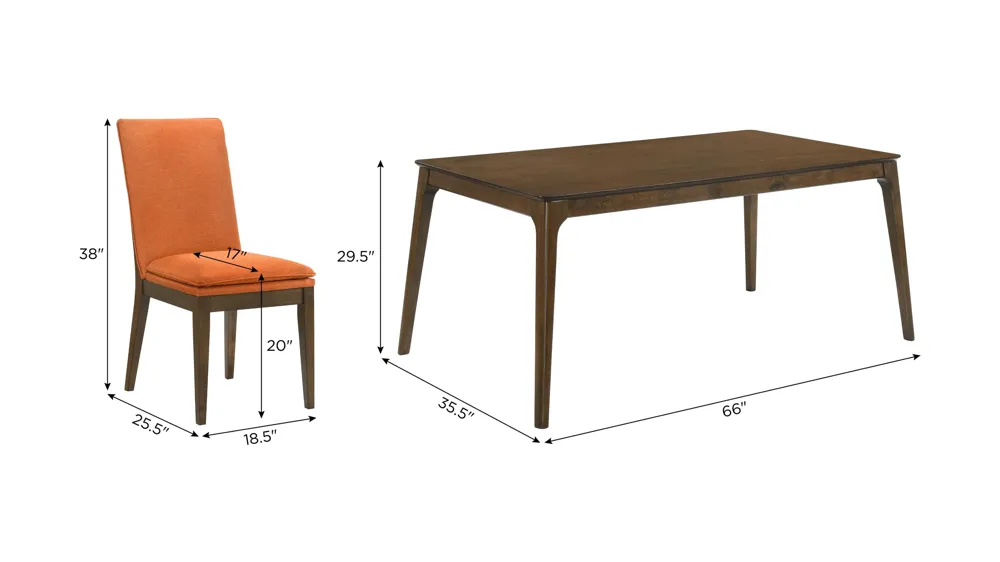 Maggie 5-pc. Dining Set Dimensions