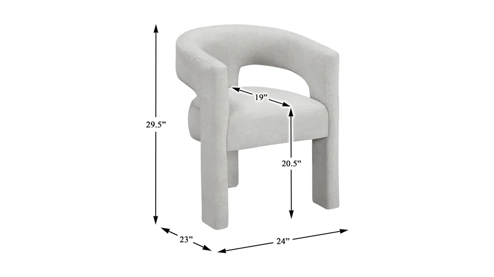 Charlotte Upholstered Arm Chair Dimensions