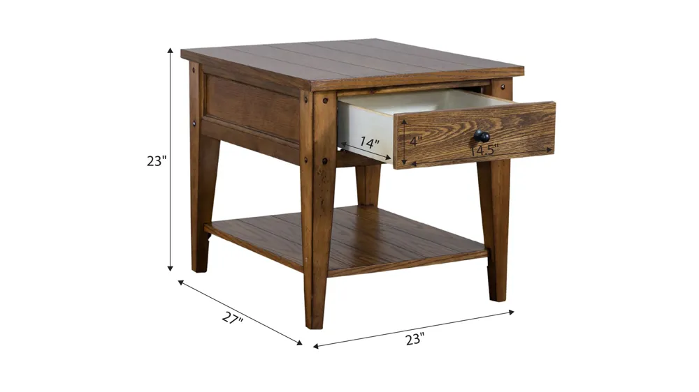 Lake House End Table Dimensions