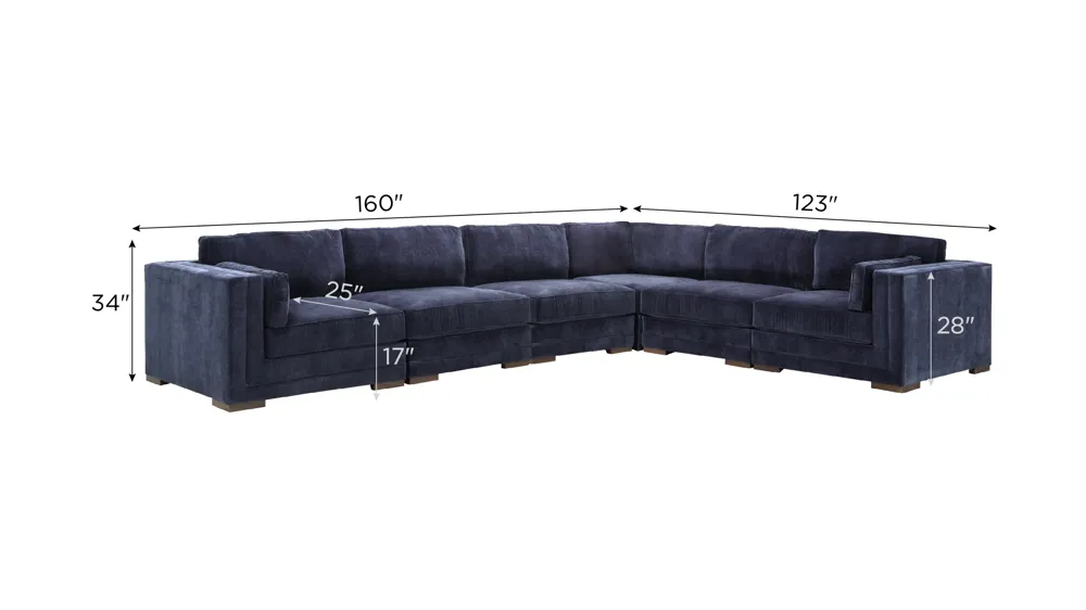 Remmi 6-pc. Sectional Dimensions