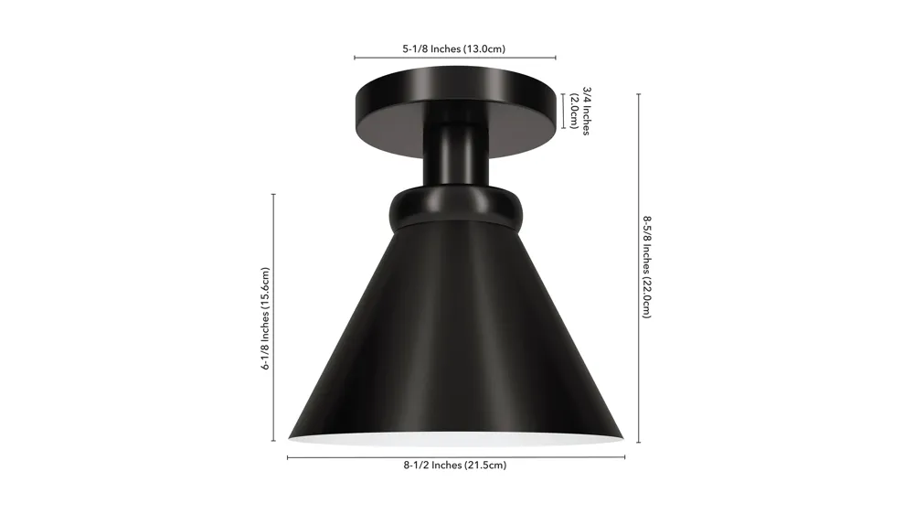 Marcio Semi Flush Mount Dimensions