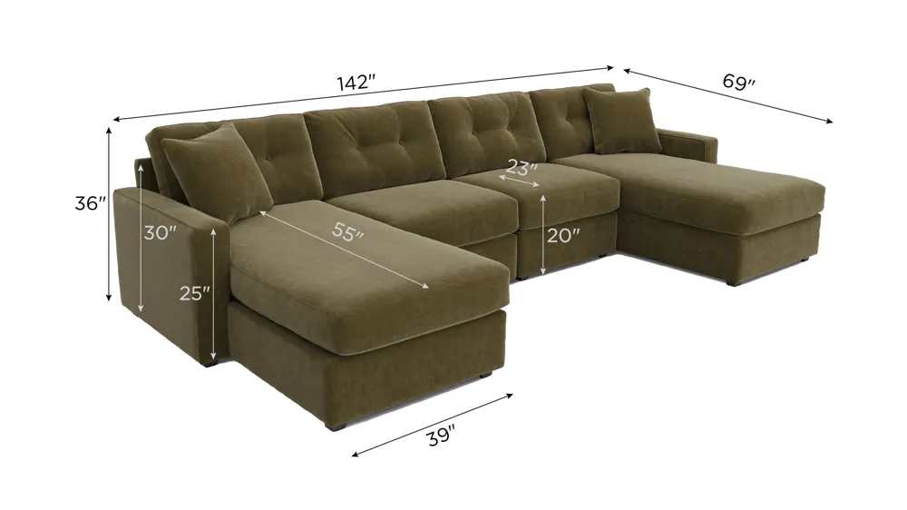 ModularOne 4-pc. Sectional Dimensions