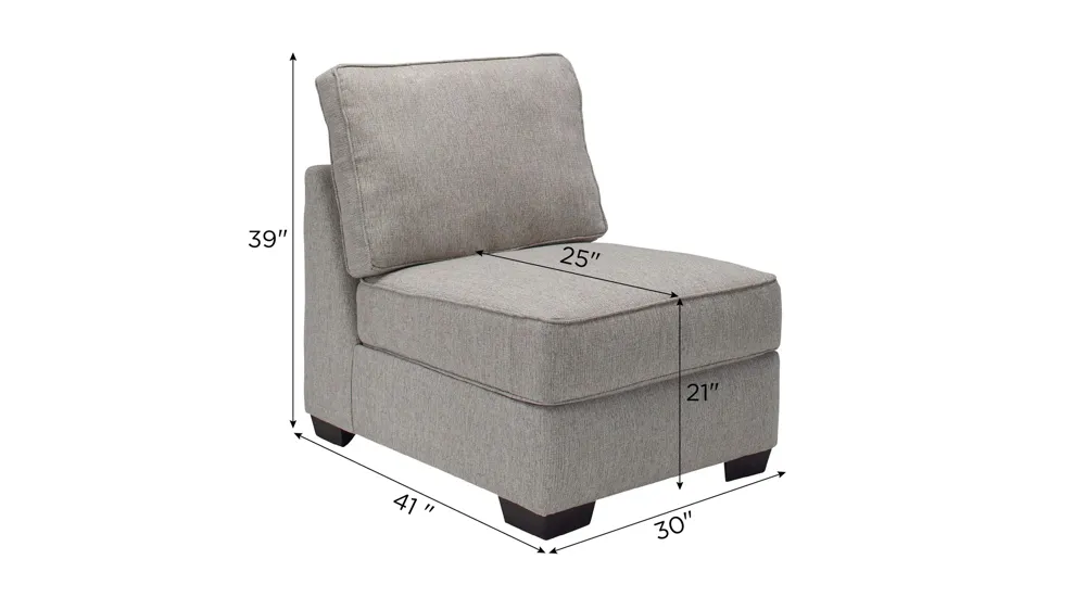 Suzanne Armless Chair Dimensions