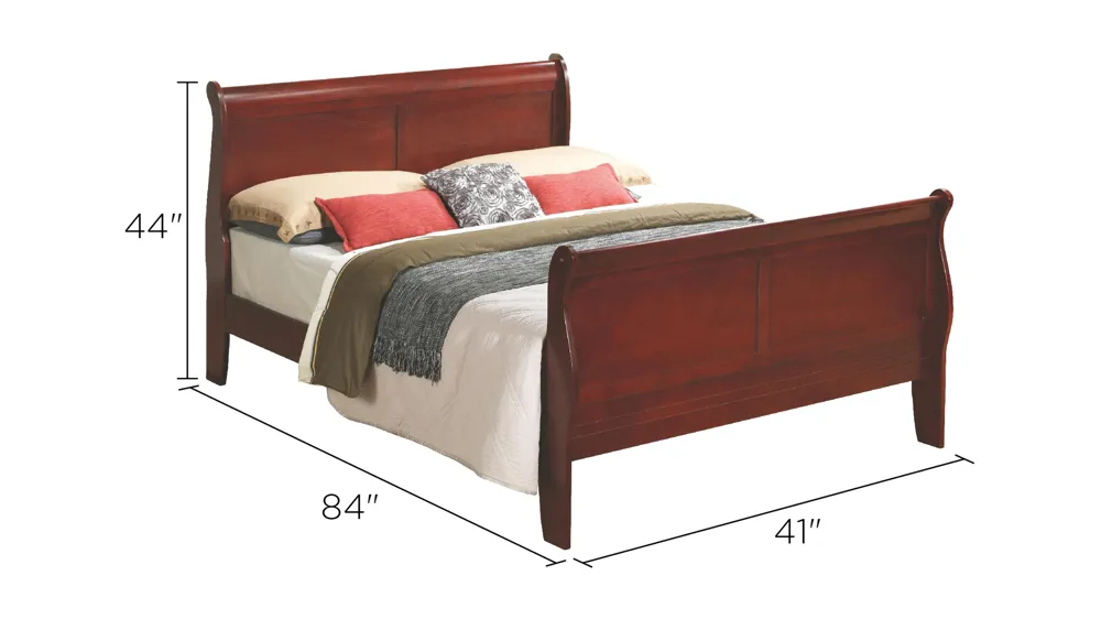 Rossie Sleigh Bed Dimensions