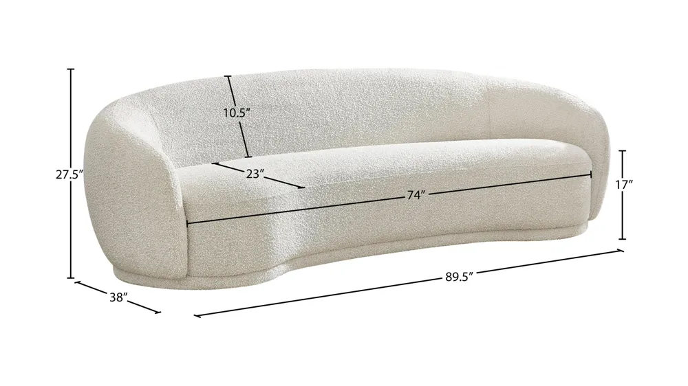 Hyde Boucle Fabric Sofa | Raymour & Flanigan