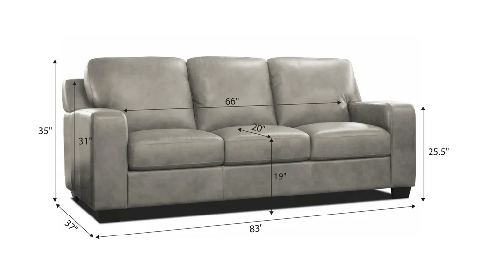 Bari Leather Queen Sleeper Dimensions