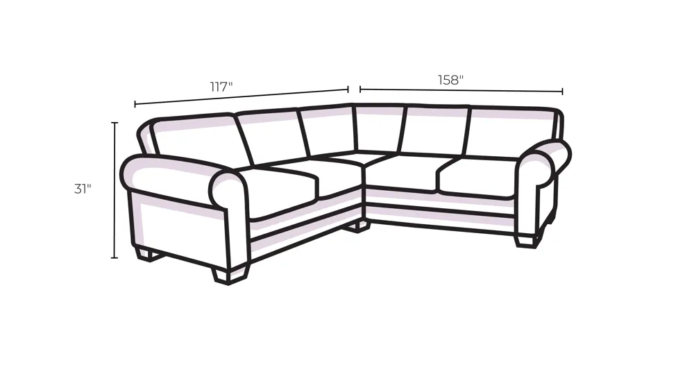 Westwood 6-pc. Modular Sectional Sofa Dimensions