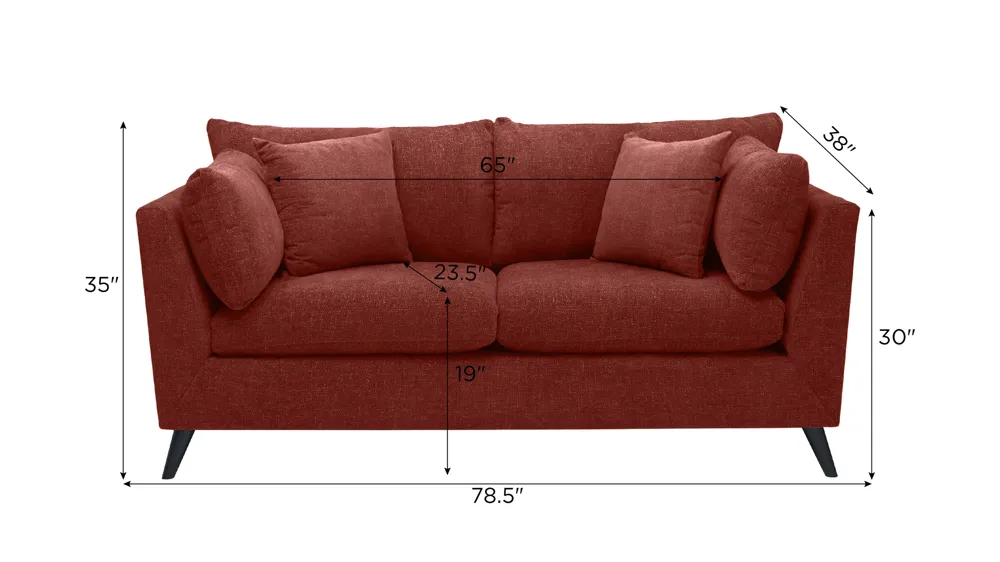 Caruso Loveseat Dimensions