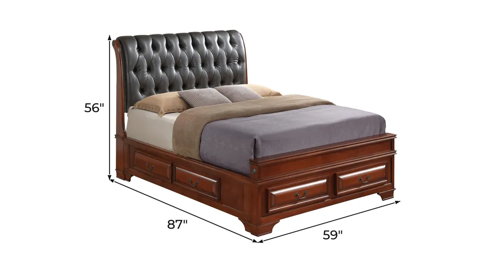 Sarasota Upholstered Storage Bed Dimensions
