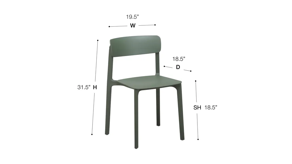 Tibo Side Chair - Set of 2 Dimensions