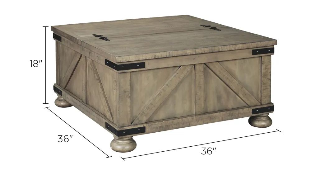 Aldwin Square Cocktail Table Dimensions
