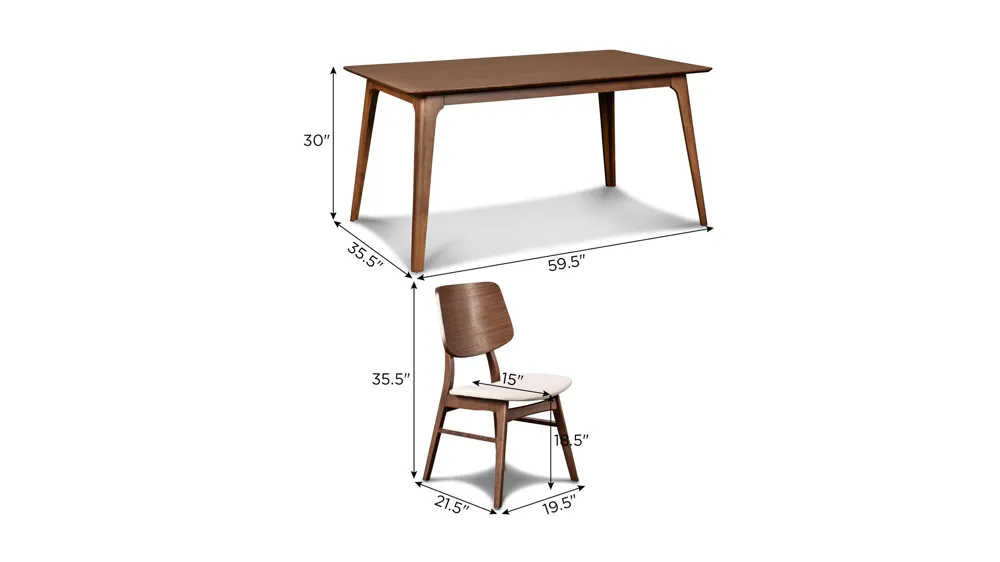 Oscar 7-pc. Dining Set Dimensions