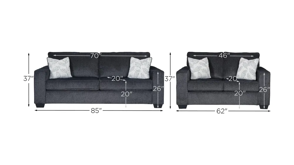 Adelson Living Room Set Dimensions