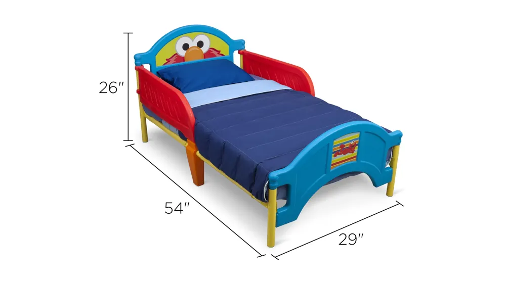 Sesame Street Toddler Bed by Delta Children Dimensions