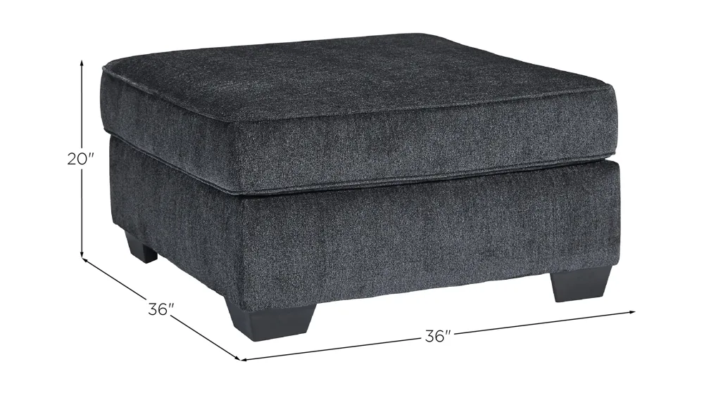 Adelson Chenille Cocktail Ottoman Dimensions