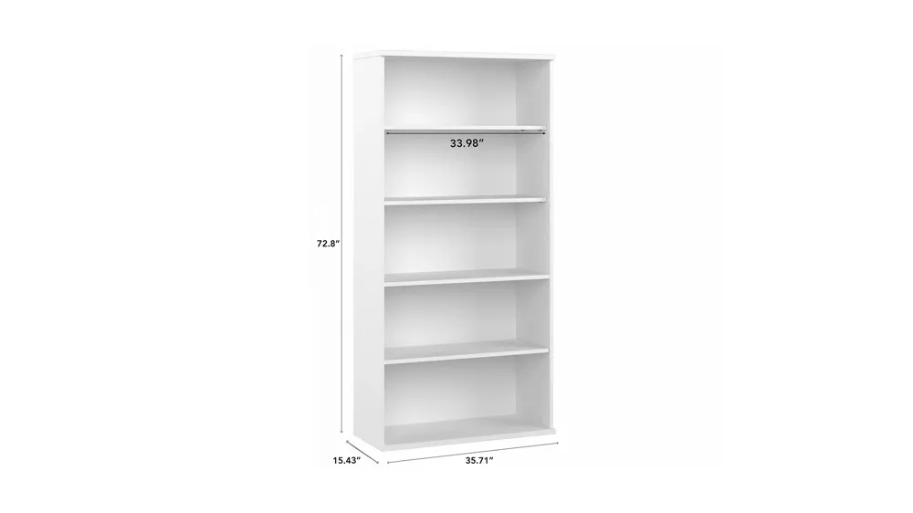 Steinbeck 5 Shelf Bookcase Dimensions