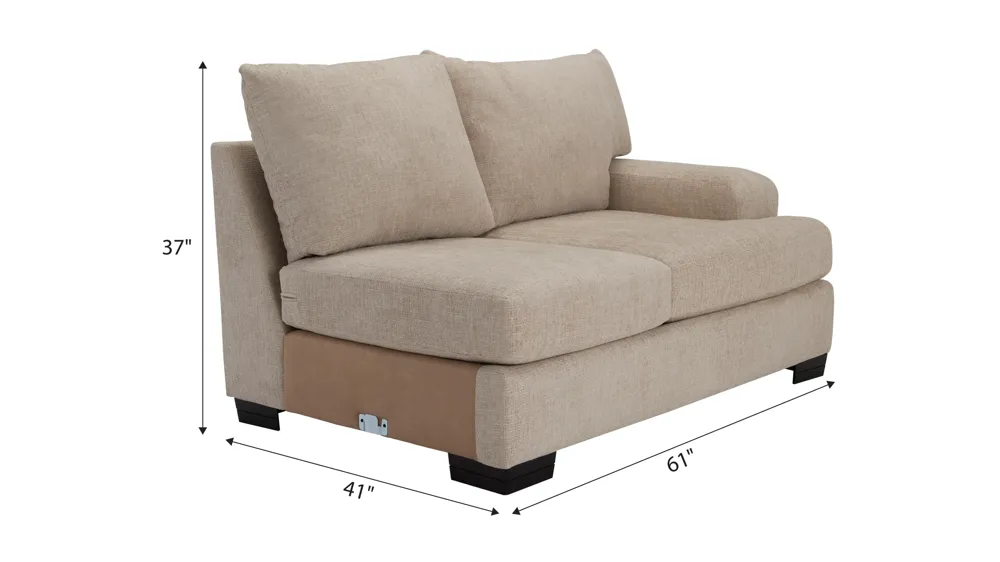Cooper Right Arm Facing Loveseat Dimensions