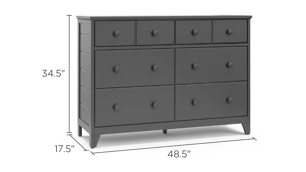 Moss 6-Drawer Dresser Dimensions