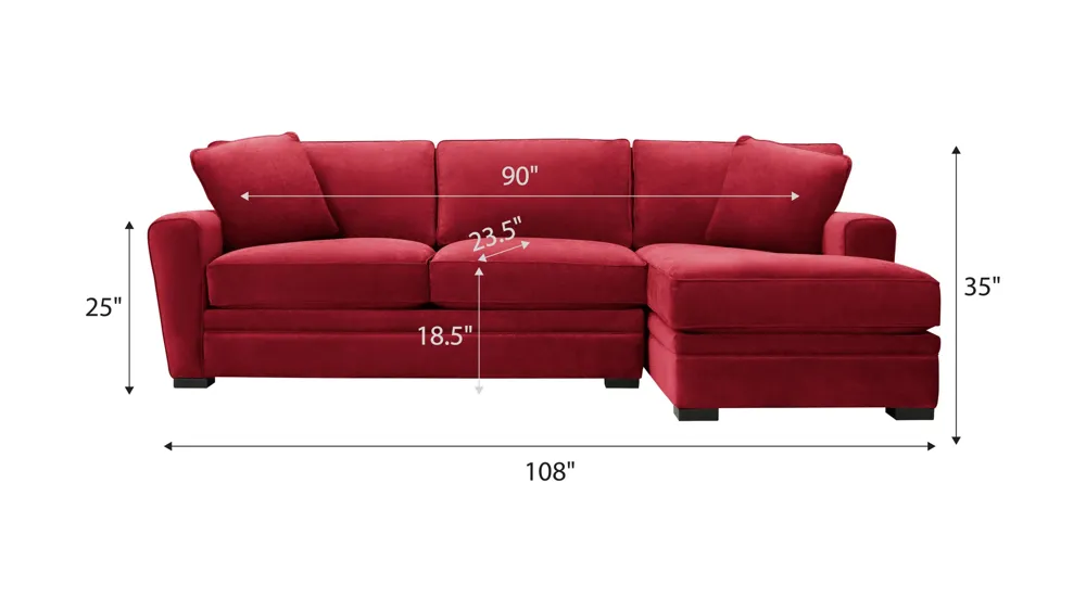 Artemis II 2-pc. Sectional Dimensions