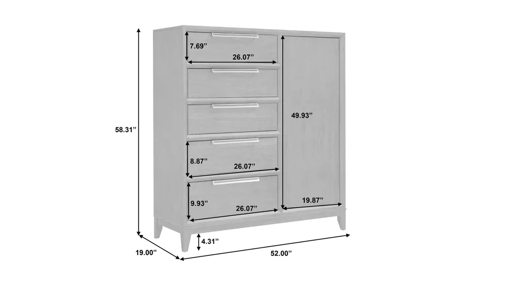 Quincy Door Chest Dimensions