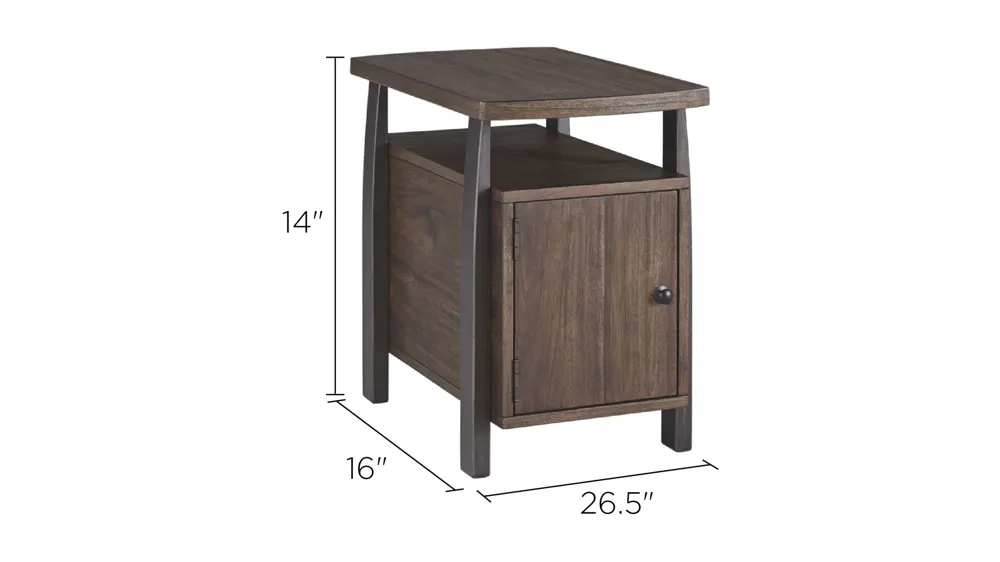 Vailbry Casual Chairside End Table Dimensions