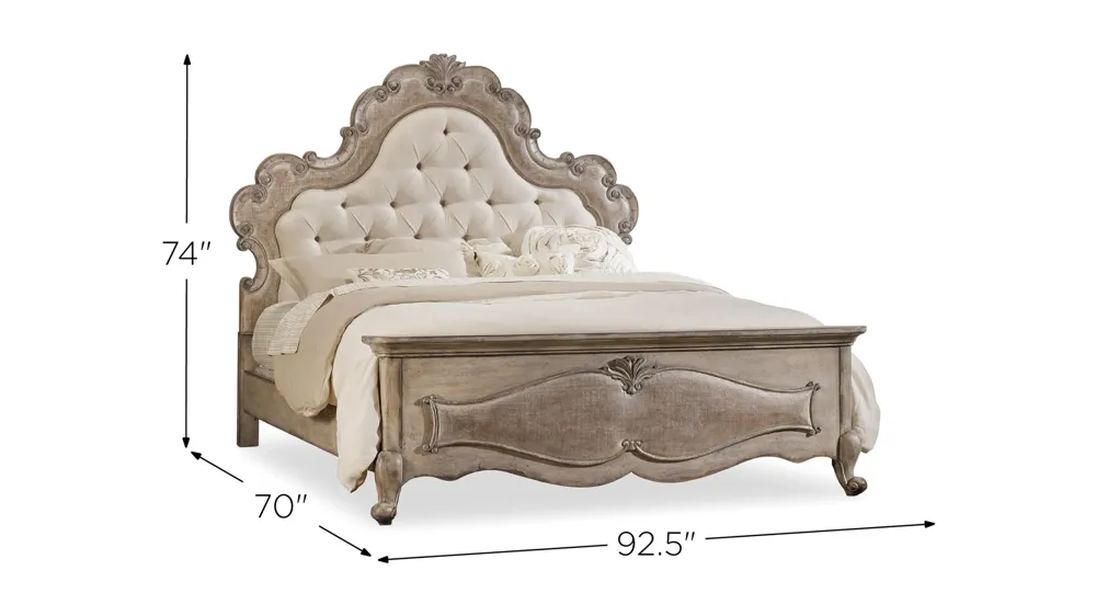 Chatelet Upholstered Tufted Panel Bed Dimensions