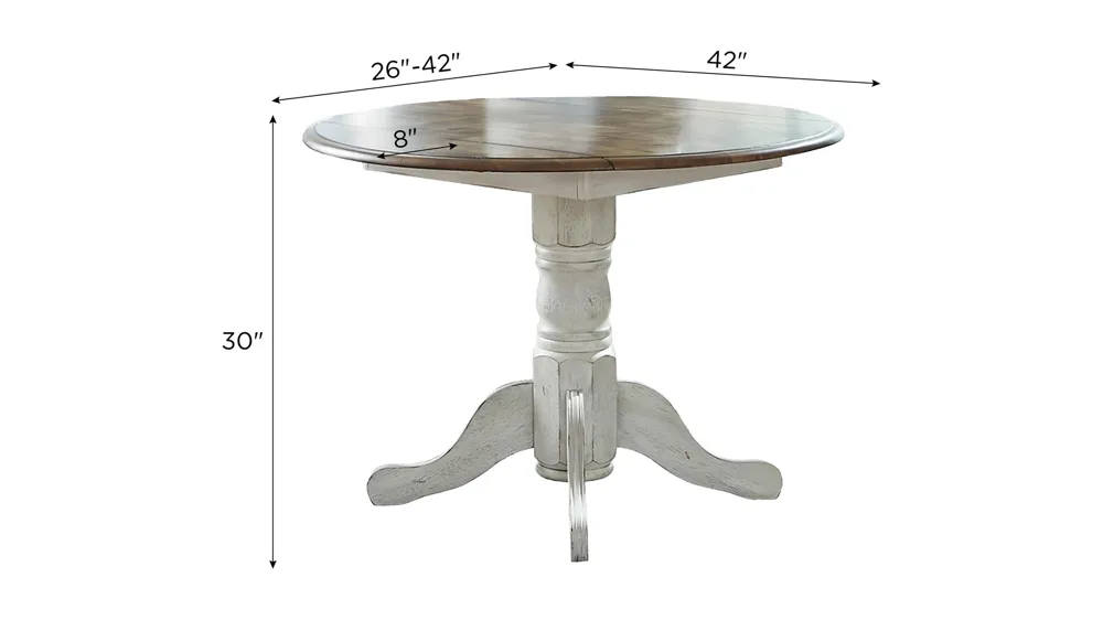 Carolina Crossing Drop Leaf Table Dimensions