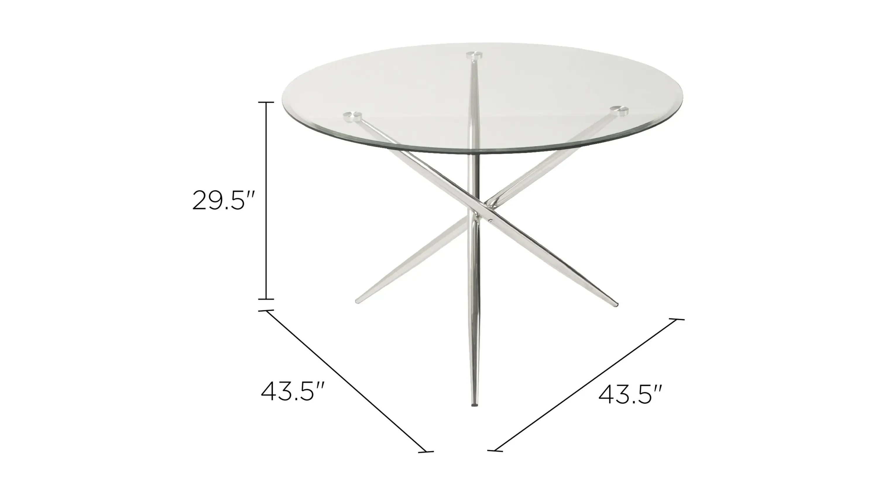 Nico Glass Dining Table - Thumbnail 4