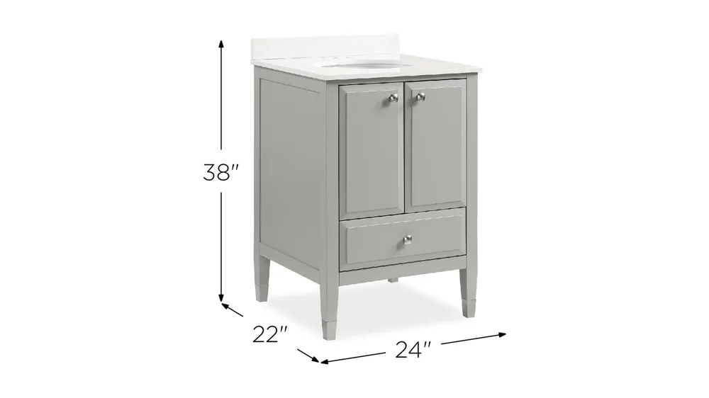 Rawlins 24" Bathroom Vanity Dimensions