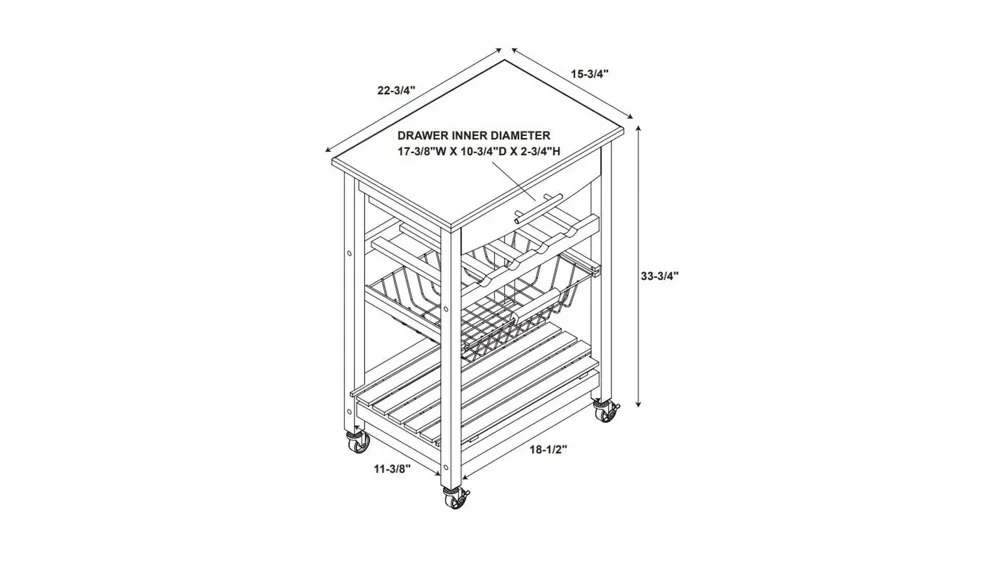 Ripley Kitchen Island Dimensions