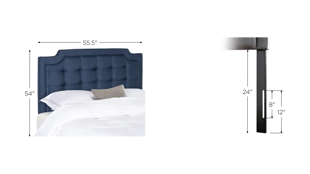 Sapphire  Upholstered Headboard Dimensions