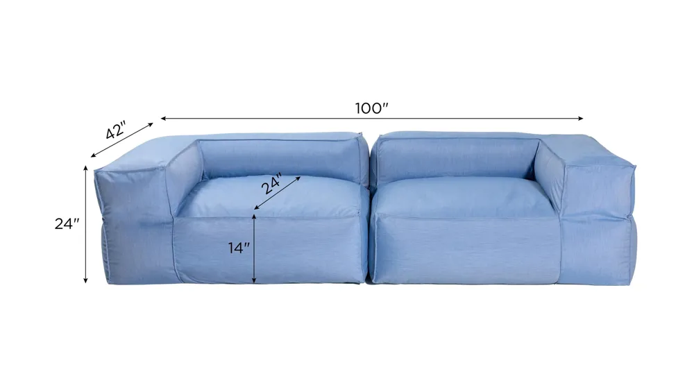 Spazio Outdoor Loveseat Dimensions
