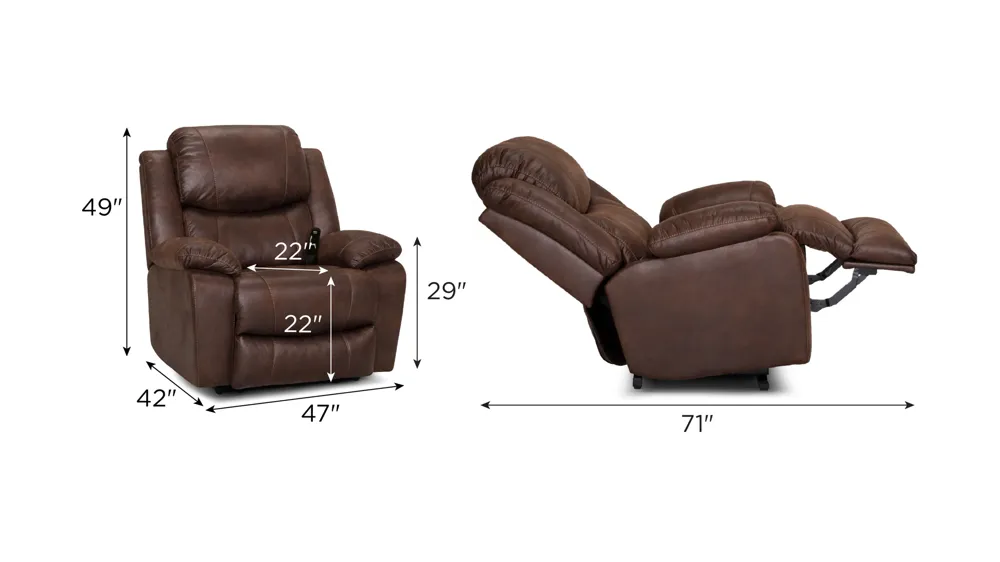Colossus Power Recliner Dimensions