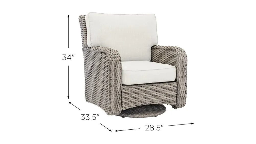 St Tropez Stn Outdoor Swivel Glider Dimensions