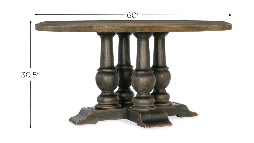 Applewhite 60in Round Dining Table Dimensions
