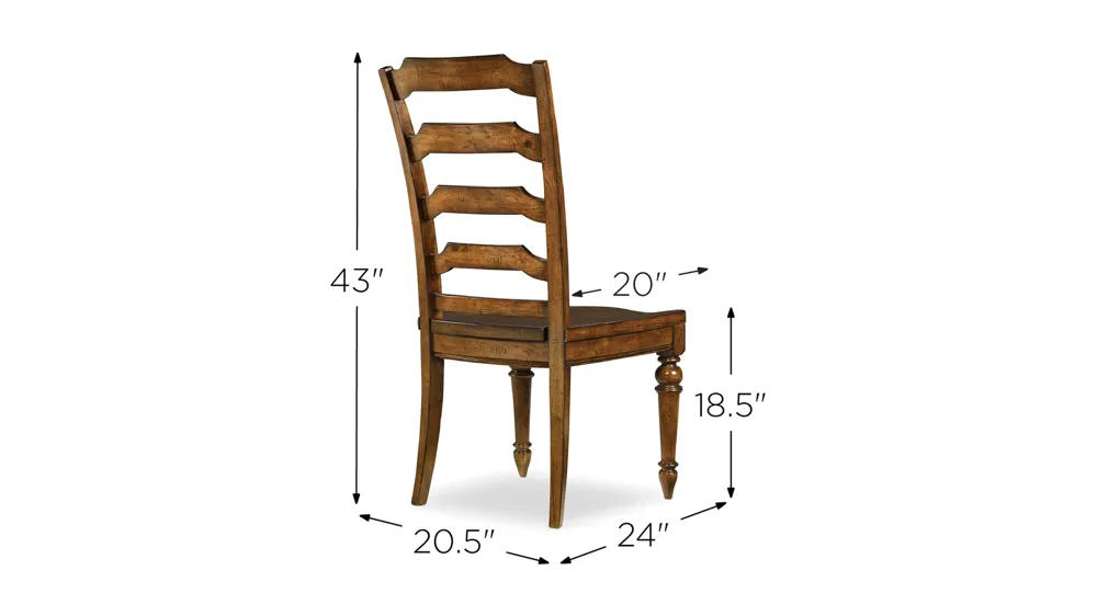Tynecastle Ladderback Side Chair - Set of 2 Dimensions