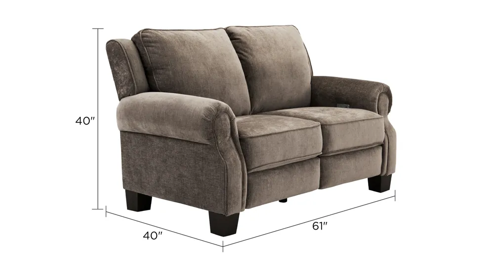 New Garden Dual Power Loveseat Dimensions