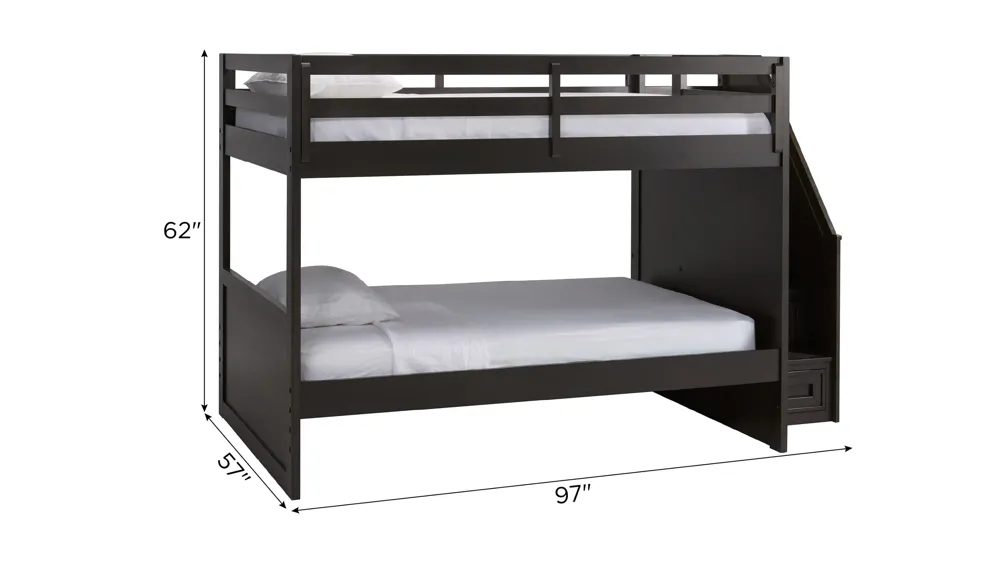 Kieran Bunk Bed w/ Staircase Dimensions