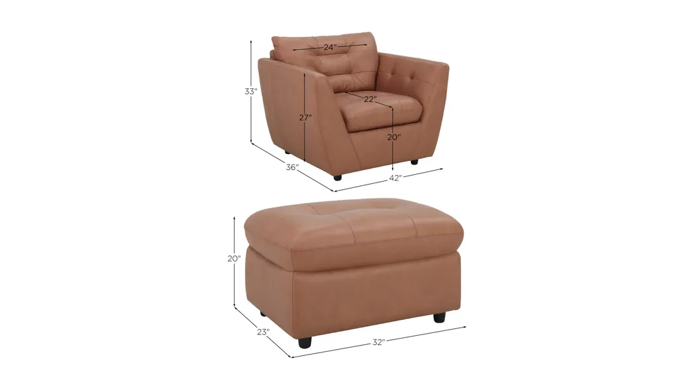 Damar Living Room Set Dimensions