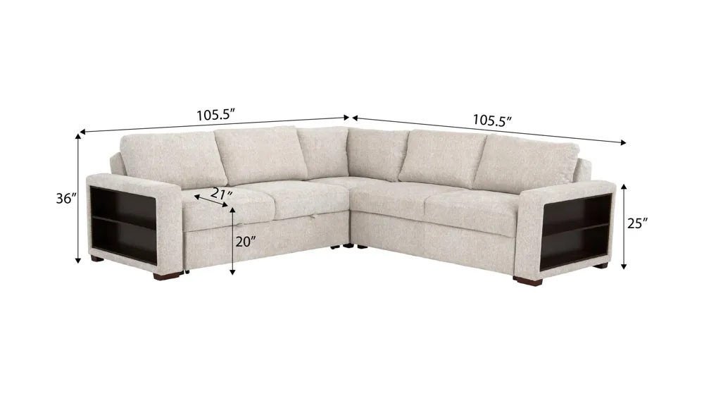 Juniper 4-pc. Sectional Dimensions