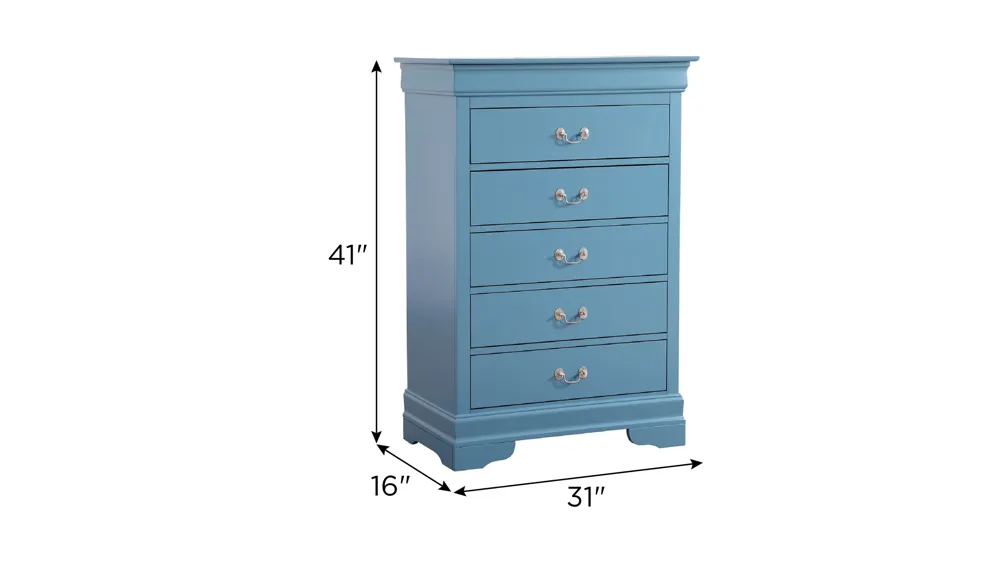 Rossie 5-Drawer Bedroom Chest Dimensions