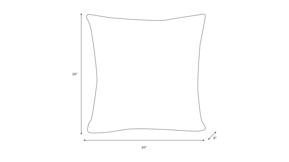20" Outdoor Summer Citrus Pillow Dimensions