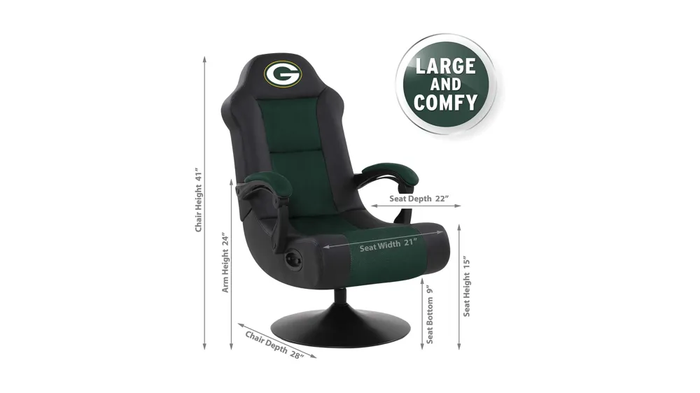 NFL Faux Leather Ultra Gaming Chair Dimensions